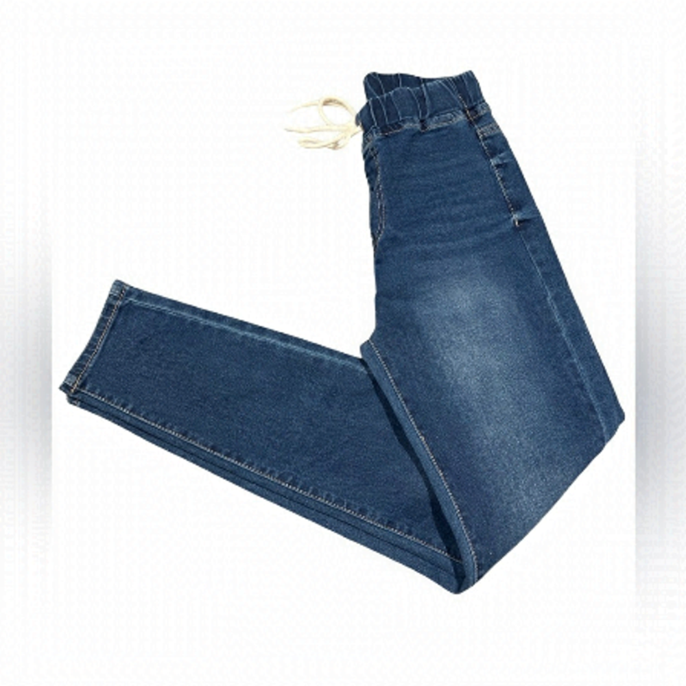 Shein Blue Jeans Size 6 With Adjustable Waist Tie